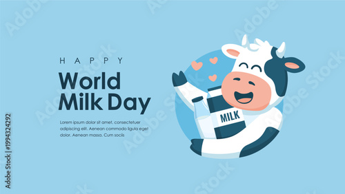 vector world milk day background template