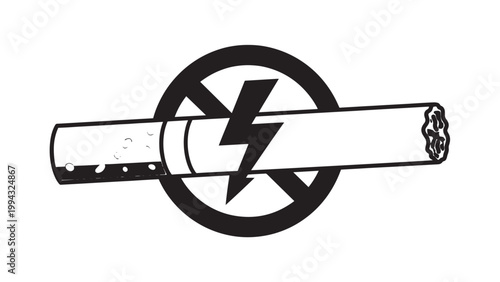 Electricity Power Line Cutting Through Tree Branches Near Power Pole.