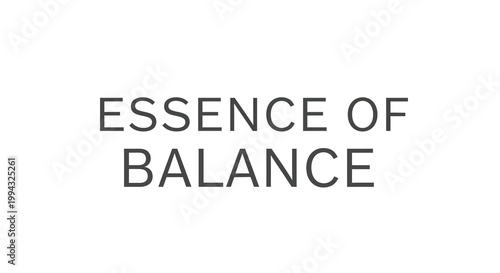 Essence of Balance Text in Dark Grey Sans-Serif Font