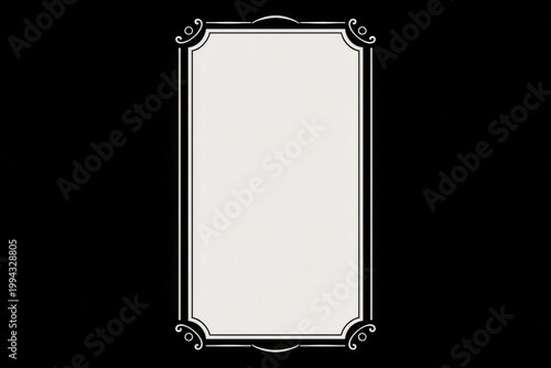 黒背景のクラシックな装飾フレーム