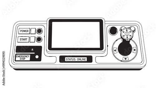 Vintage Electronic Music Mixer with Knobs and Display Screen.