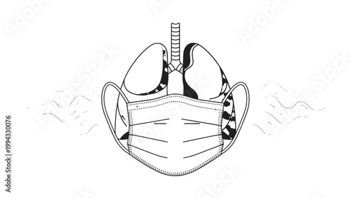 Medical Mask with Respirator Filters for Personal Protection and Safety.