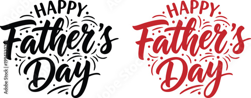 Happy father's day beautiful calligraphy designs for celebrating dad