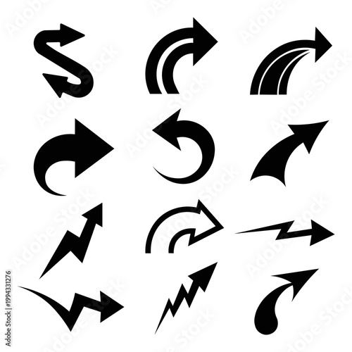 set of vector arrows