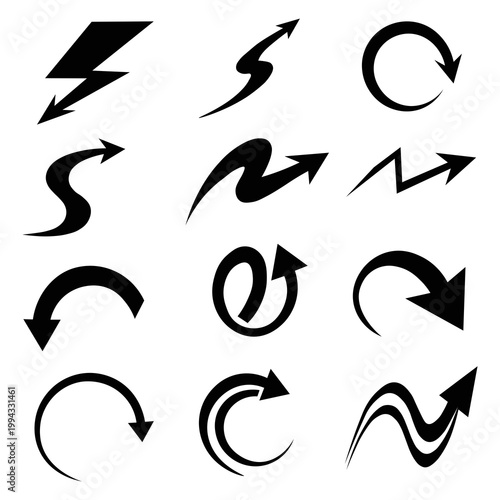 set of vector arrows