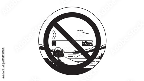 Prohibition Sign Indicating No Swimming Allowed at the Beach.