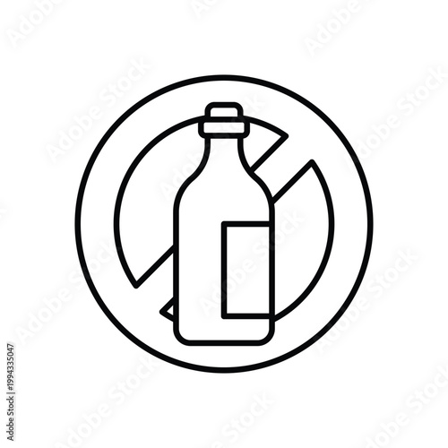 No Alcohol vector icon