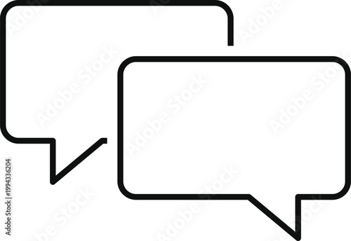 Chat and Talk Icon Set. Online conversation and talk design. Service and assistance signs. Communication signs. Speech bubble and messaging symbols. 
