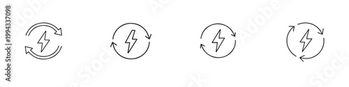 Photos Vector line art of circular energy flow symbol