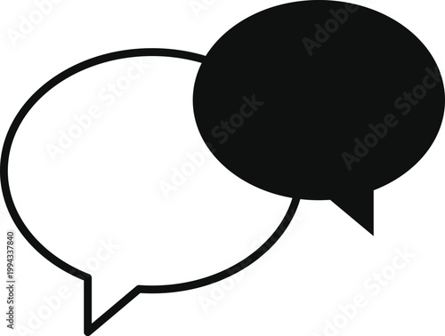 Set of chat and talk icon. Help desk and communication design. Speech bubble and messaging symbols. Online conversation and talk sign. Modern web policy sign