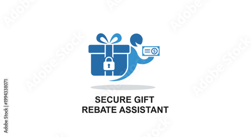 Secure Gift Rebate Assistant - A Modern Financial Concept.