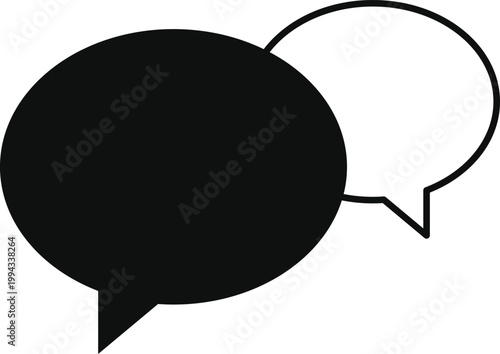 Set of chat and talk icon. Help desk and communication design. Speech bubble and messaging symbols. Online conversation and talk sign. Modern web policy sign