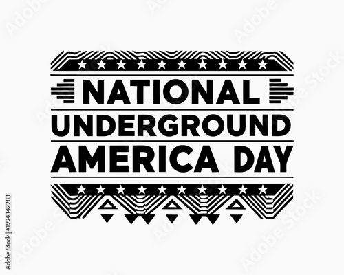 National Underground America Day Vector Art, Underground Society and Secret World Illustration