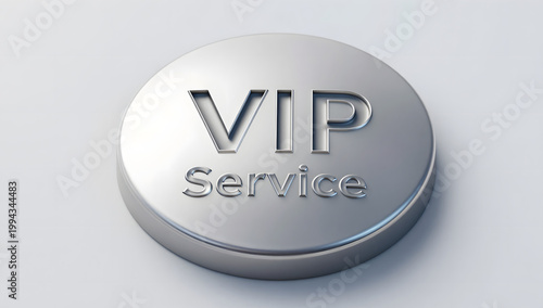 VIP Service Emblem: A gleaming silver emblem, bearing the embossed words VIP Service, represents the epitome of premium and exclusive assistance.