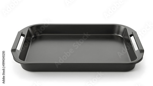 Simple Baking Tray: This high-angle shot presents a clean, minimalist view of an empty, rectangular baking tray, emphasizing its form and design.