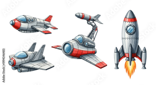 space rocket on a rocket