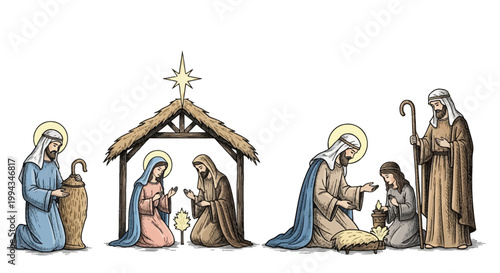 virgin mary and baby jesus