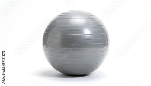 Stability Ball: A close-up shot of a gray stability ball, ideal for various exercises and fitness routines.