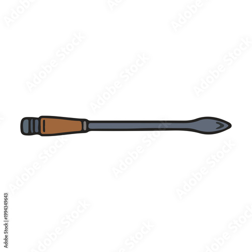 Medieval fantasy spear illustration isolated on white