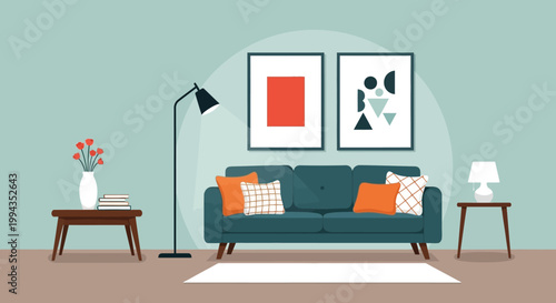 A brightly colored illustration depicts the interior of a subway car with red seats and a city view