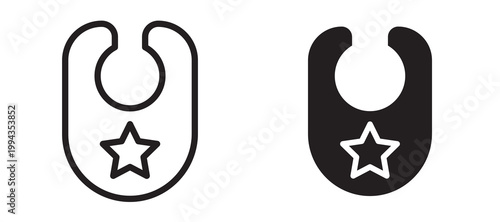 Fotografija Baby bib icon In Flat and stroke Style Vector For App, UI, Websites