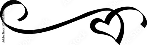 calligraphic swirls and flourishes Vector illustration on a white background, Calligraphy swoosh underline are perfect for design projects, invitations .Elegant calligraphic swirls, Typography Underli