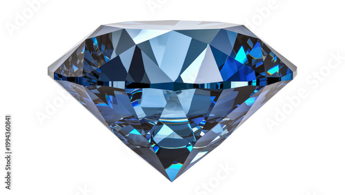 Photos Brilliant faceted sapphire gemstone with intense blue color