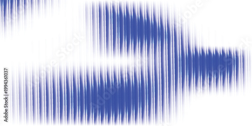 Abstract vertical blue light bar pattern background with glowing cyan center, creating a vibrant digital sound wave or equalizer effect, isolated on