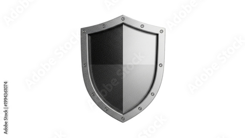 Shiny Shield of Protection: A metallic shield, symbolizing security and defense, stands prominently. Its polished surface reflects a sense of strength, safeguarding against threats.