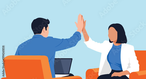 A woman with long dark hair relaxes in a pink armchair gently cradling a small black cat