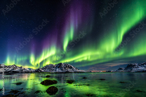 Aurora in the northern region
