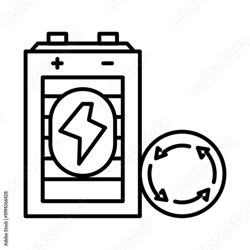 Rechargeable battery icon
