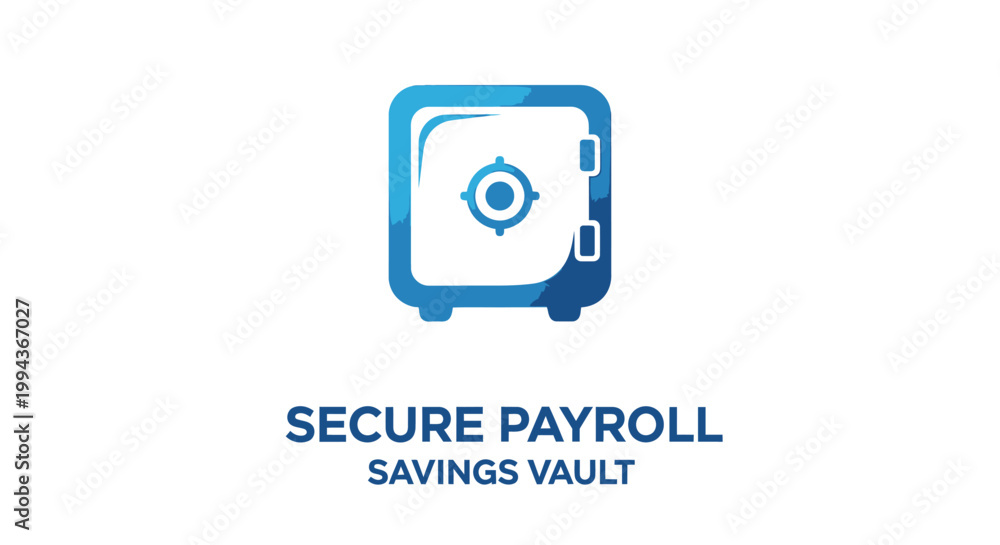 Fototapeta premium Secure Payroll Savings Vault Icon Depicting Financial Security.