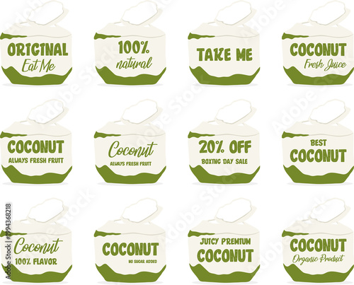 Coconut tropical drink printable tags and more.