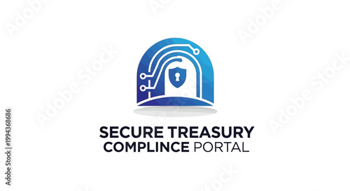 Secure Treasury Compliance Portal Logo Depicting Digital Security.