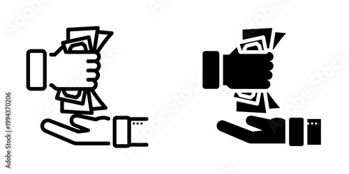 Bribe icon, element icon for design branding, print, and digital media