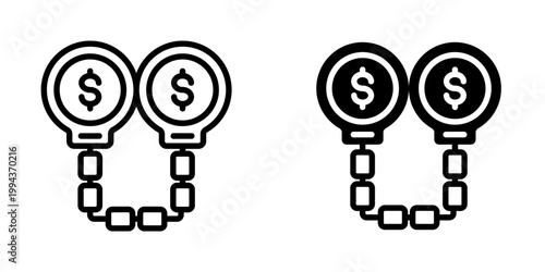 Handcuffs icon, element icon for design branding, print, and digital media