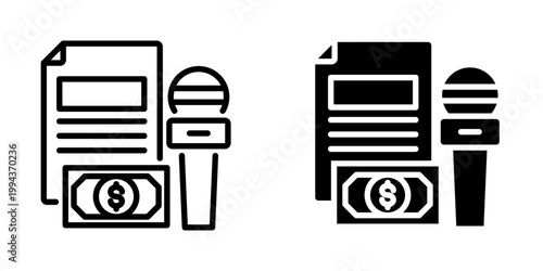 News icon, element icon for design branding, print, and digital media