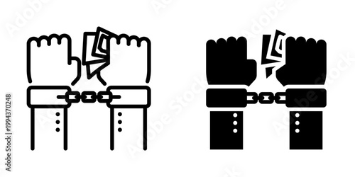 Arrest icon, element icon for design branding, print, and digital media