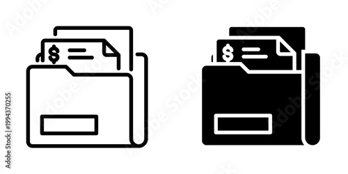 Folder icon, element icon for design branding, print, and digital media