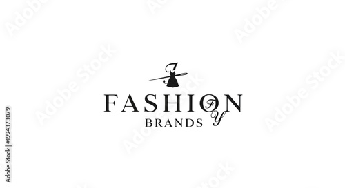 Fashion brand logo on white background.