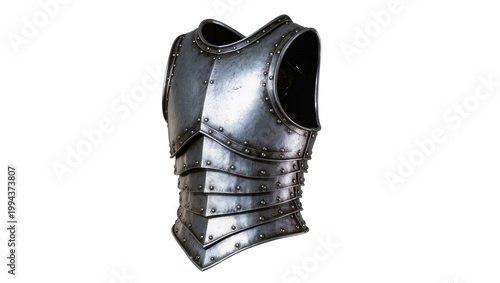 Принти на полотні Medieval Steel Breastplate with Rivets and Shoulder Guards
