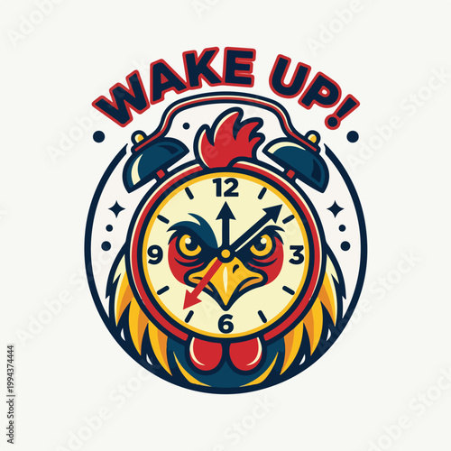 Alarm clock rooster wake up.
