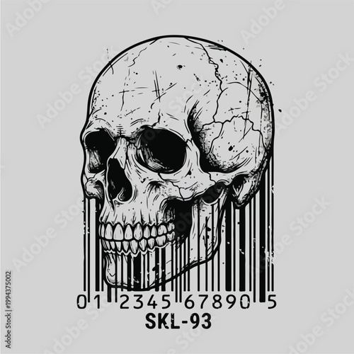 Barcode Skull Identification Number.