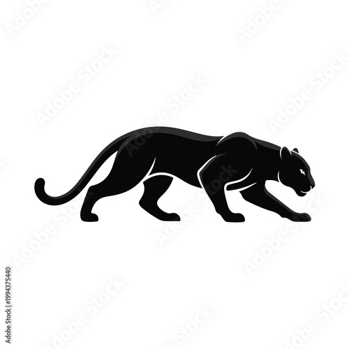 Black Panther Silhouette Walking 1.