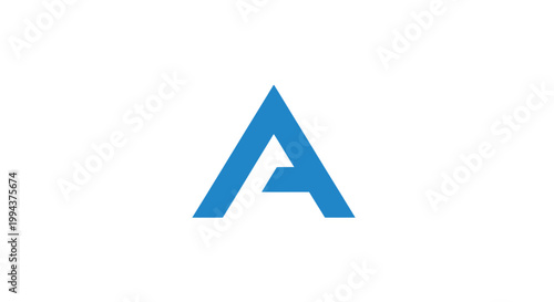 Large Blue Letter A Logo.