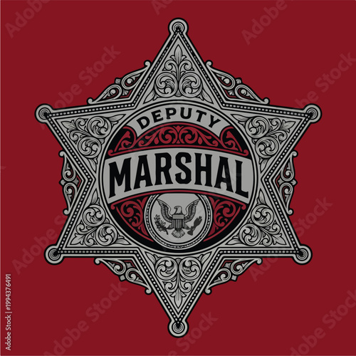 Deputy Marshal Badge Emblem.