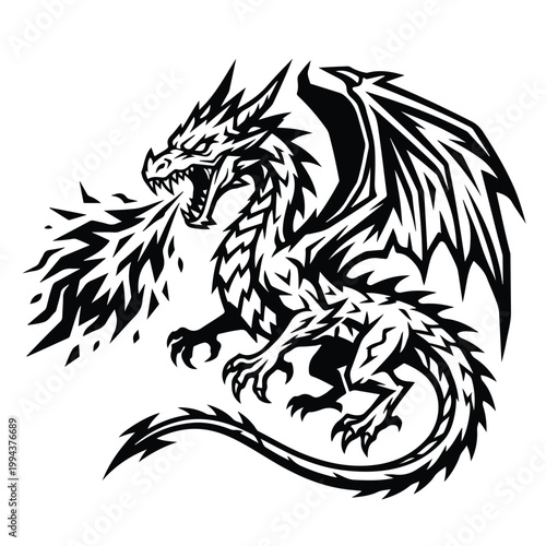 Dragon Fire Breathing Mythical Creature.