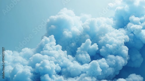 Dynamic Blue Cloud Formation in Motions for Artistic Display