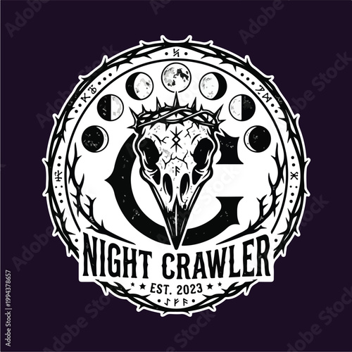 Night Crawler Logo Design.